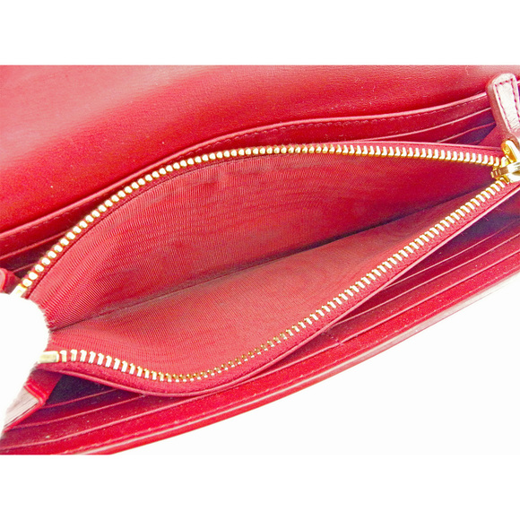 Miu Miu Long Wallet Red Enamel Leather - Picture 6 of 6
